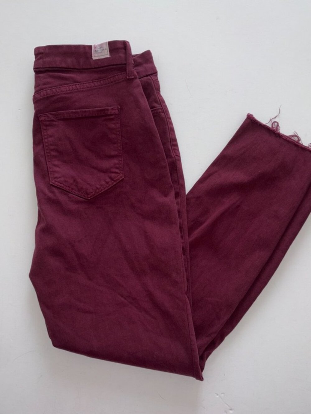 Frank & Eileen Sligo Burgundy Fall Raw Hem Jean Designer Size 29 Made in USA